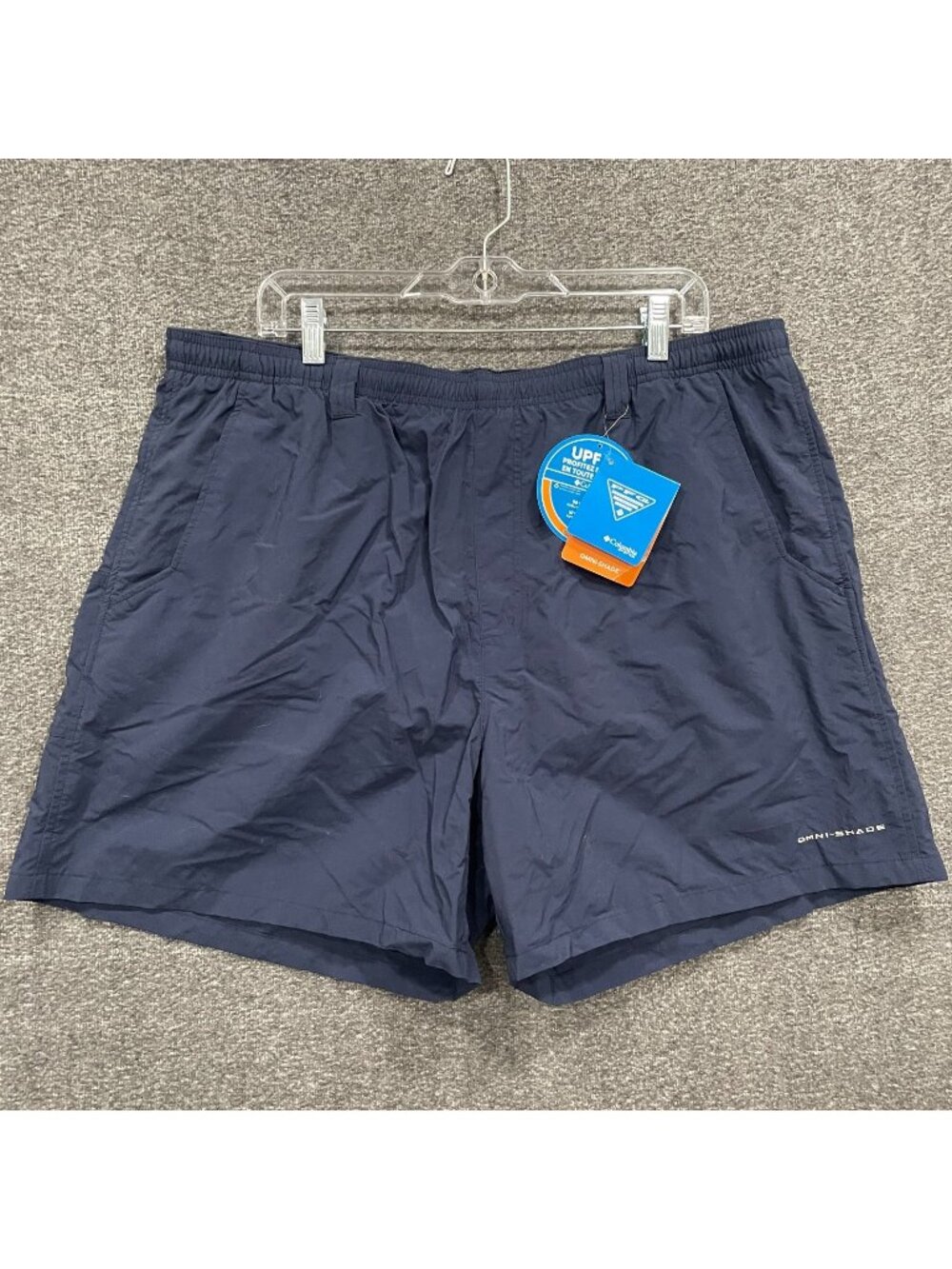 Columbia Backcast Water Shorts Mens XL PFG Omni Shade Blue Light Nylon Outdoor